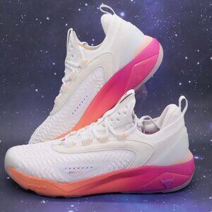 Under Armour Project Rock 7 White Pink Mens Sz 12, Euro 46 Cross Training